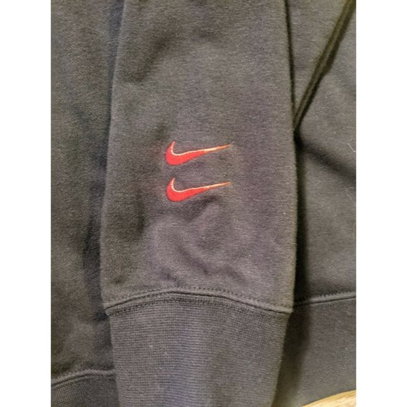 Men's Nike Sportswear Swoosh Black Crew Sweatshirts XL DJ0465-010 - Picture 5 of 6